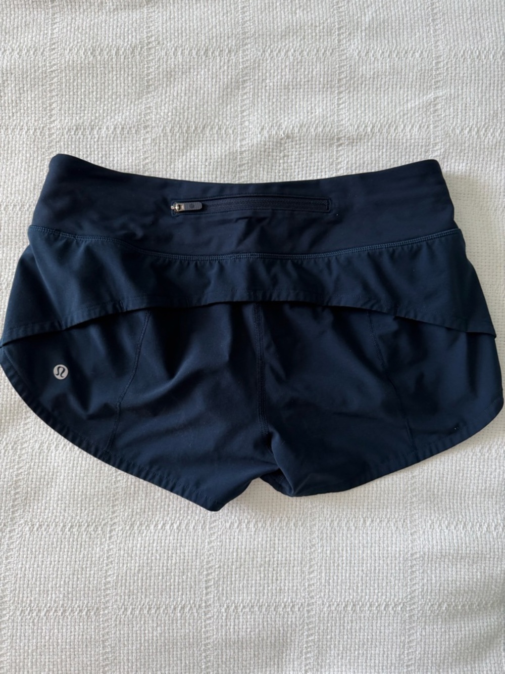 Lululemon NAVY Size 6 Speed UP Running Shorts Excellent Condition